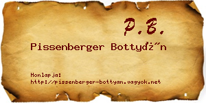 Pissenberger Bottyán névjegykártya